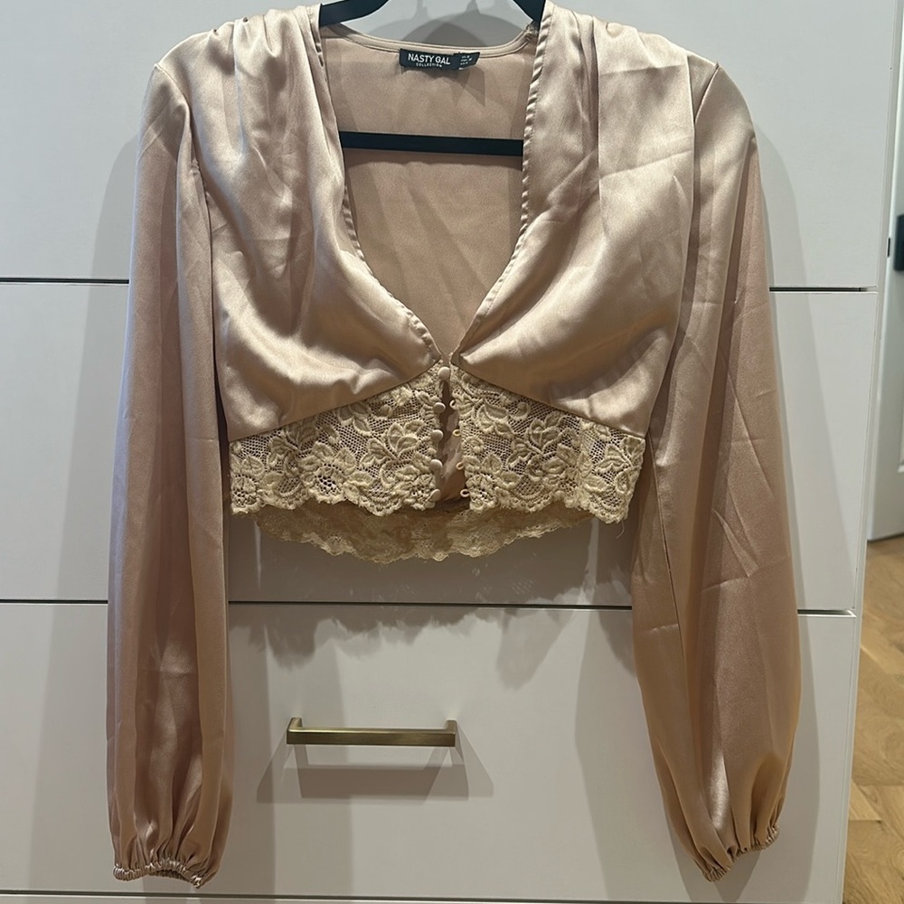 Nasty Gal satin blouse
